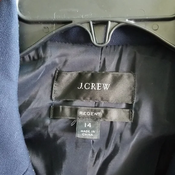 J Crew Regent Navy Blue Blazer Single Button Size 14
